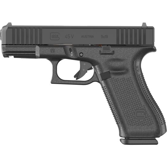 Glock 45 V 4.02" 9mm (3)10rd Pistol w/ FS, Black - PV4550201
