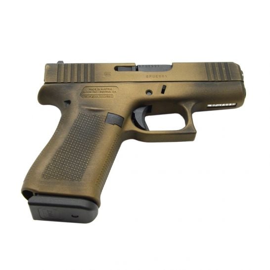 Glock 43X 9mm Pistol, Battleworn Burnt Bronze