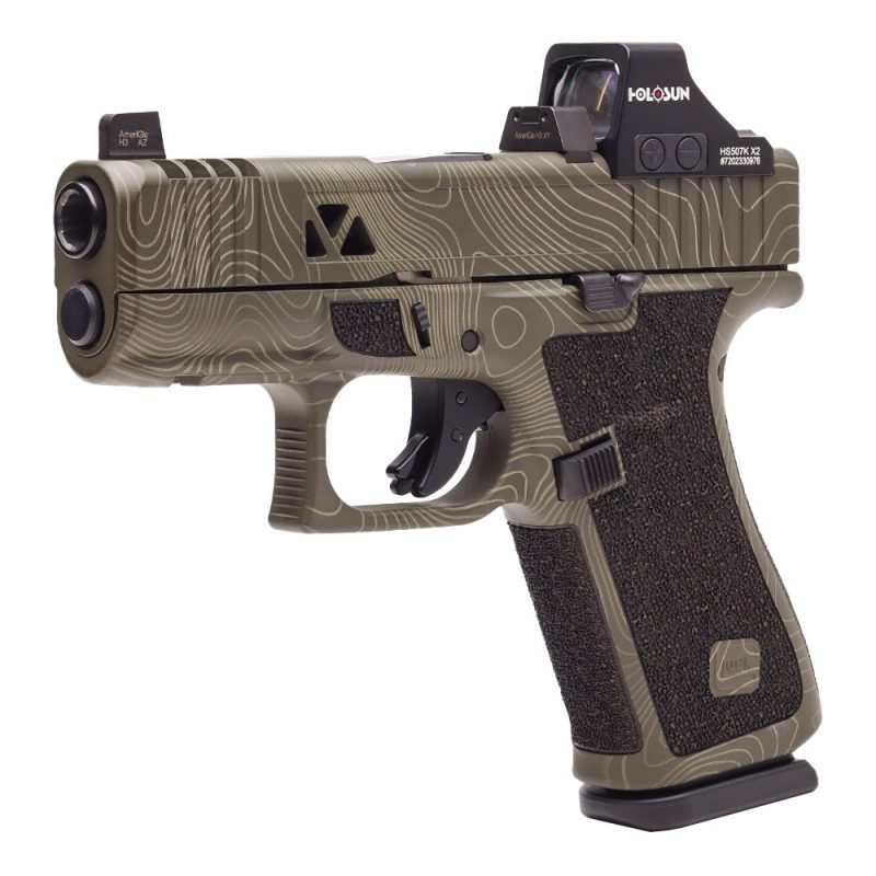 GS Custom 43X Pyramid Slide Topo Pattern 9mm w/ Holosun 507K