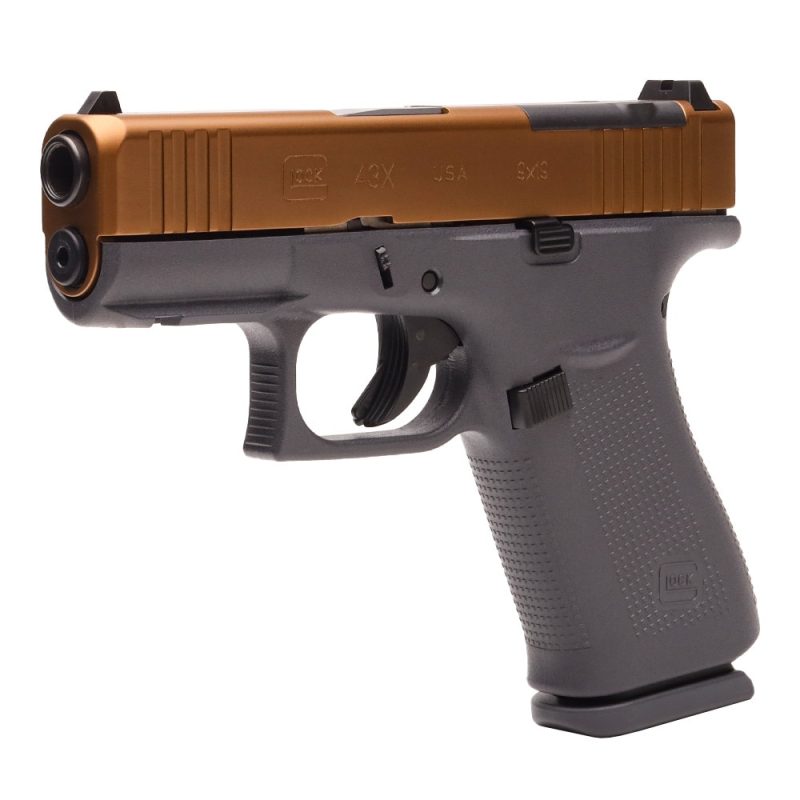 Glock 43X MOS Gray w/ Copper PVD Refinished Slide