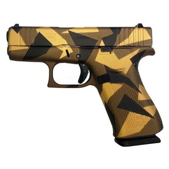 Glock 43X FS 9mm Pistol, Bronze Splinter