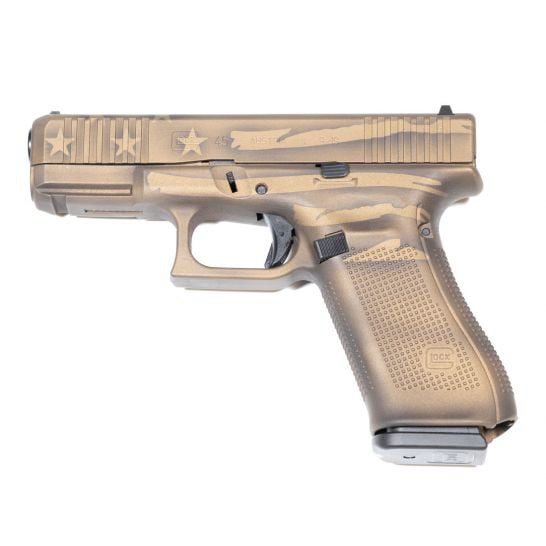 Glock 45 Gen5 FS 9mm Pistol, Battleworn Flag - UA455S204-BBBWFLAG